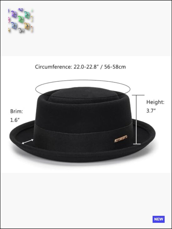 Pure Wool Felt Cloche Hat Roll-up Brim Fedora Porkpie Derby Hat Vintage Noble main image 6